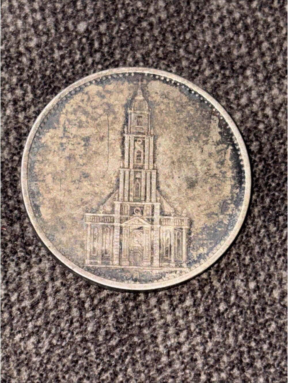1935 A Germany Third Reich 5 reichsmark 1st Anniversary Nazi Potsdam Church